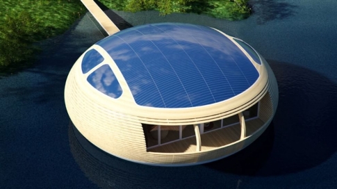 La casa galleggiante e riciclabile realizzata da un italiano